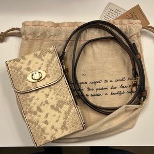 Leather crossbody- snake print